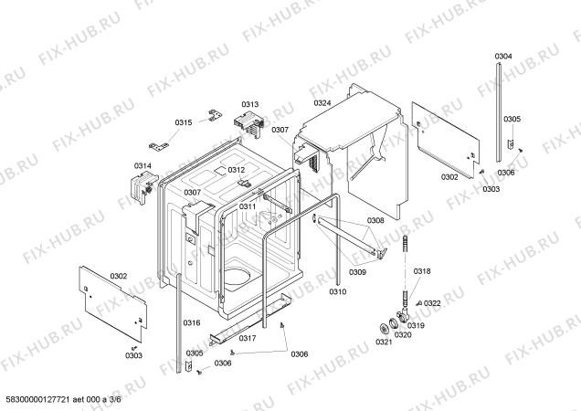 Схема №5 SHU66E07UC Electronic с изображением Зажим шланга для посудомоечной машины Bosch 00417502