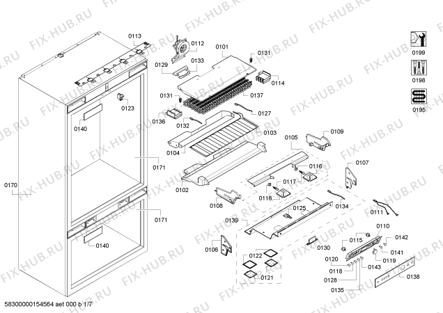 Схема №6 RB491200 с изображением Крышка для холодильной камеры Bosch 00653112