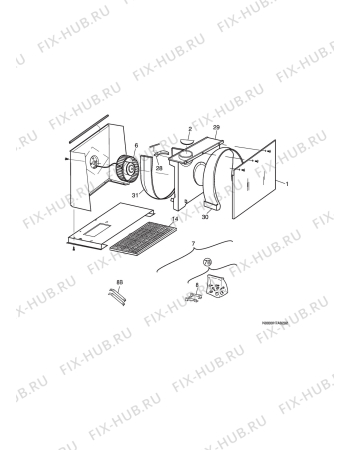 Взрыв-схема вытяжки Arthur Martin AFT641V - Схема узла H70 FAN,CHASSIS, MOUNTING KIT, USERS MANUAL  A