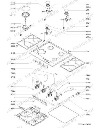 Схема №1 AKT 617/NB с изображением Затычка для электропечи Whirlpool 481244039553