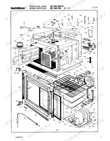 Взрыв-схема плиты (духовки) Gaggenau EE798105 - Схема узла 08