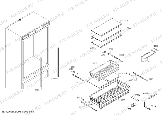 Схема №7 T30IB800SP с изображением Изоляция для холодильника Bosch 11020321