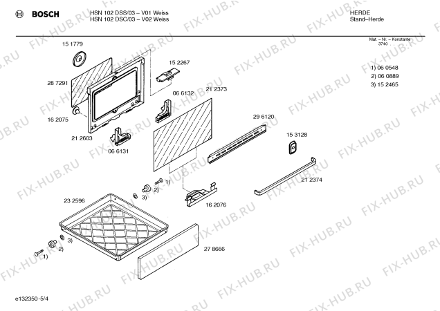 Схема №4 HSN102DSC с изображением Ремкомплект для электропечи Bosch 00296488