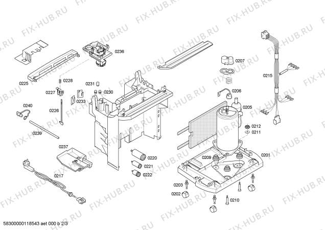 Взрыв-схема кондиционера Bosch PAM0740 - Схема узла 02