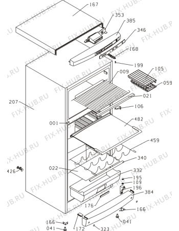 Схема №1 S356DPA5X (263186, HZS3266) с изображением Сенсорная панель для холодильной камеры Gorenje 265314