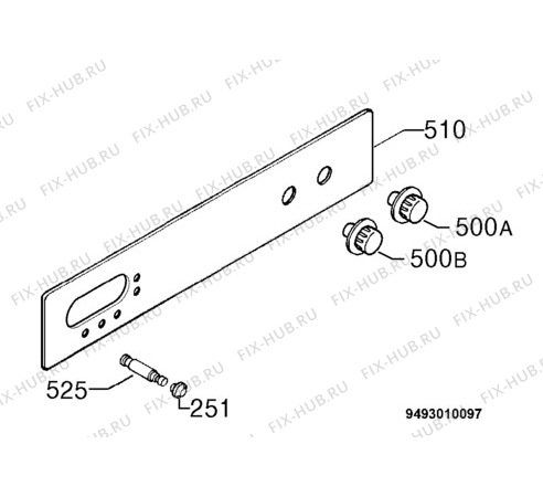 Взрыв-схема плиты (духовки) Zanussi ZBN766W - Схема узла Command panel 037