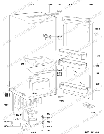 Схема №1 ARG 780/A++/1 с изображением Термостат для холодильника Whirlpool 481010567040