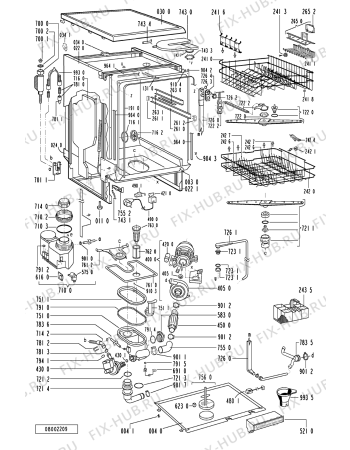 Схема №2 ADP 2440 WH с изображением Микромодуль для посудомоечной машины Whirlpool 481221478658