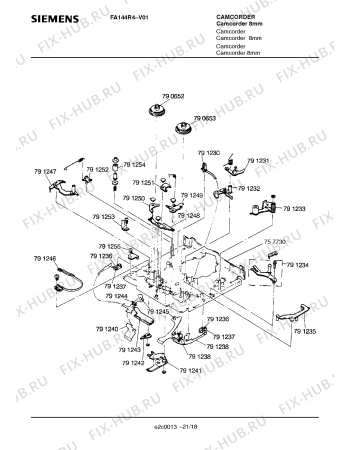 Схема №18 FA144R4 с изображением Прижимной валик для видеоэлектроники Siemens 00791233