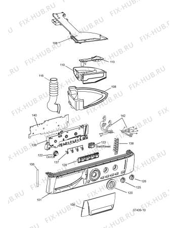 Схема №4 WML760PUK (F054706) с изображением Обшивка для стиралки Indesit C00264215
