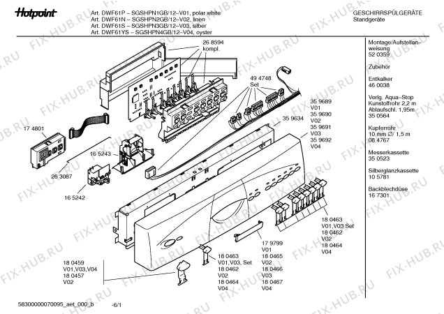 Схема №5 SGSHPN4GB Art.: DWF61YS с изображением Столешница для электропосудомоечной машины Bosch 00216532