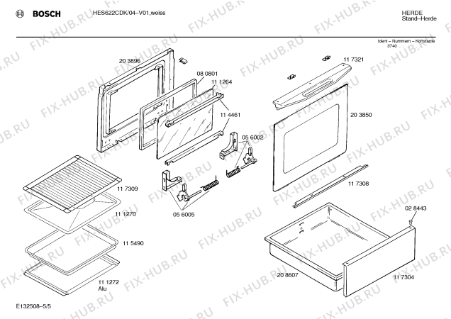 Схема №5 HS24021DK с изображением Варочная панель для духового шкафа Bosch 00232323