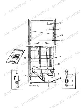 Взрыв-схема холодильника Electrolux ER3010B - Схема узла Refrigerator cooling system