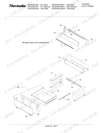 Схема №18 RDDS30VRS с изображением Панель для духового шкафа Bosch 00414187
