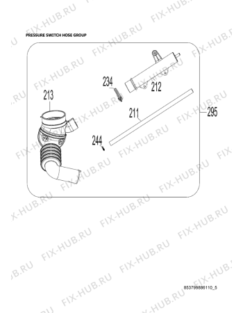 Схема №6 AWG/B M7120 S с изображением Ручка (крючок) люка для стиралки Whirlpool 482000019777