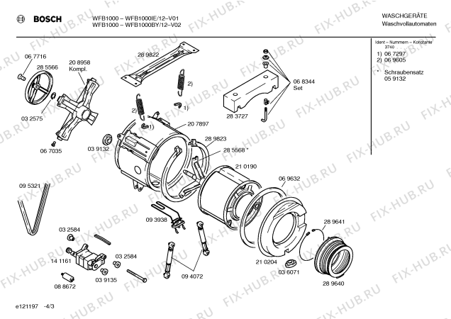 Схема №4 WFB1000IE с изображением Инструкция по эксплуатации для стиралки Bosch 00517081