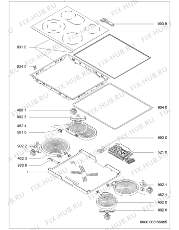 Схема №1 EPV 5460 AL с изображением Другое для плиты (духовки) Whirlpool 481244039724