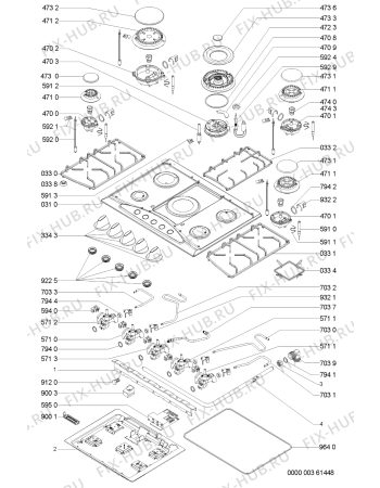 Схема №1 AKM 373/WH с изображением Краник для электропечи Whirlpool 481236058273