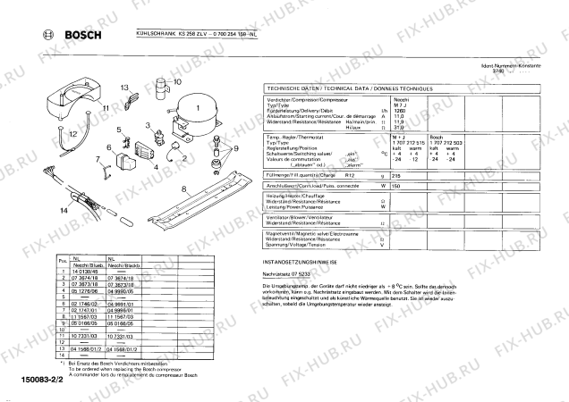 Взрыв-схема холодильника Bosch 0700254159 KS258ZLV - Схема узла 02