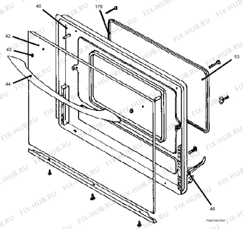 Взрыв-схема плиты (духовки) Zanussi ZC5500 - Схема узла Section 3