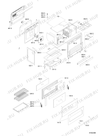 Схема №2 ACM 566 IX с изображением Разбрызгиватель для плиты (духовки) Whirlpool 481231038858