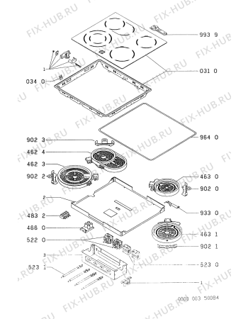 Схема №1 EKVH3480IN с изображением Затычка для электропечи Whirlpool 481944238125