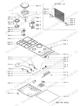 Схема №1 AKL 328/WH с изображением Кнопка для духового шкафа Whirlpool 481941128961