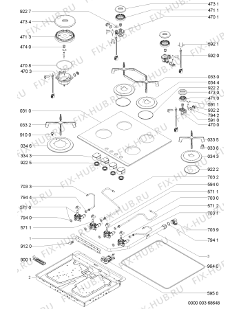 Схема №1 AKT 424/MR с изображением Трубка подачи газа для духового шкафа Whirlpool 481253049101