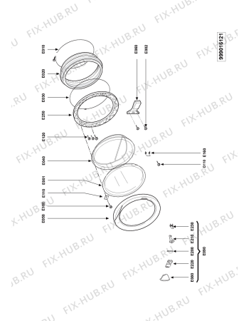 Схема №7 HWU085MBWG с изображением Ручка (крючок) люка для стиральной машины Whirlpool 481249848051