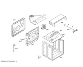 Схема №4 HB2TI2T1 с изображением Передняя часть корпуса для плиты (духовки) Bosch 00663164