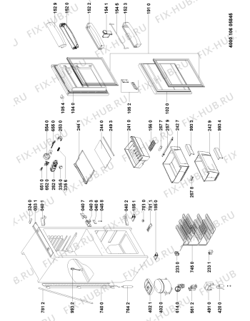 Схема №1 ART479A3 (F090502) с изображением Наставление для холодильной камеры Indesit C00357005