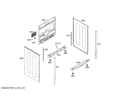 Схема №5 P1HCB21325 с изображением Внутренняя дверь для плиты (духовки) Bosch 00665984
