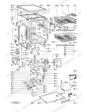 Схема №2 ADP 905/3 WH с изображением Панель для посудомоечной машины Whirlpool 481245370357