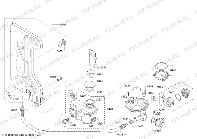 Схема №5 CG3A01S2, Energy, A+ с изображением Силовой модуль запрограммированный для посудомоечной машины Bosch 12018269