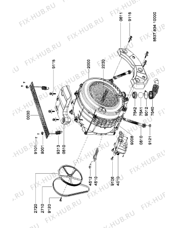 Схема №4 AWG 910 E CE с изображением Декоративная панель для стиралки Whirlpool 481246469381