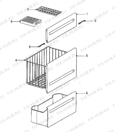 Взрыв-схема холодильника Zanussi ZVC102T - Схема узла Furniture