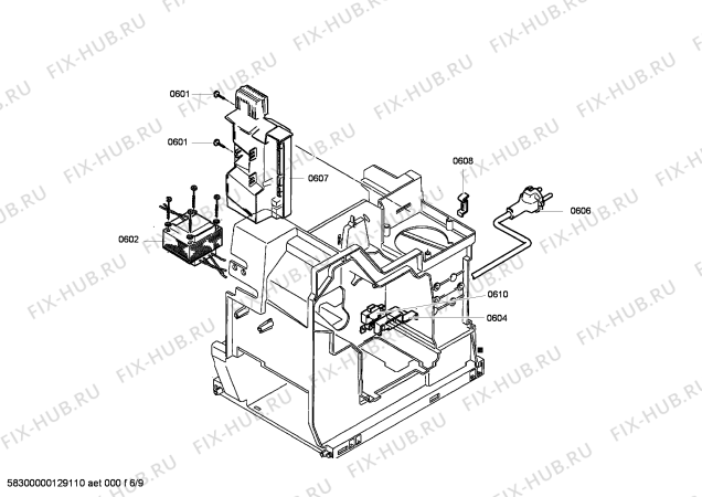 Схема №8 TK52002CH surpresso compact pure white с изображением Панель для электрокофеварки Siemens 00645042