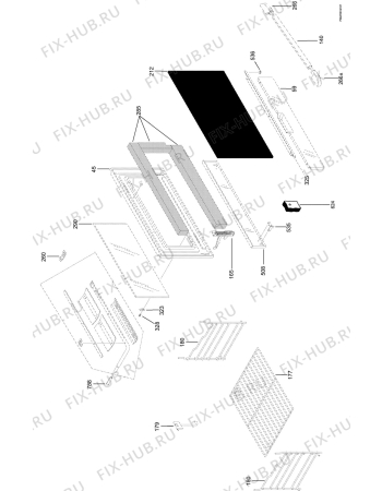 Взрыв-схема плиты (духовки) Zanussi ZX9642 - Схема узла Section 3