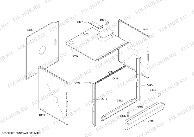 Схема №5 EB210111 с изображением Панель управления для плиты (духовки) Bosch 00441885
