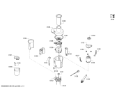 Схема №1 MES20G0 с изображением Нижняя часть корпуса для соковыжималки Bosch 00748395