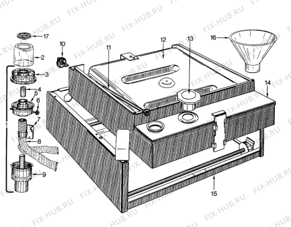 Взрыв-схема холодильника Unknown V240KE - Схема узла C20 Kerosene armature  I