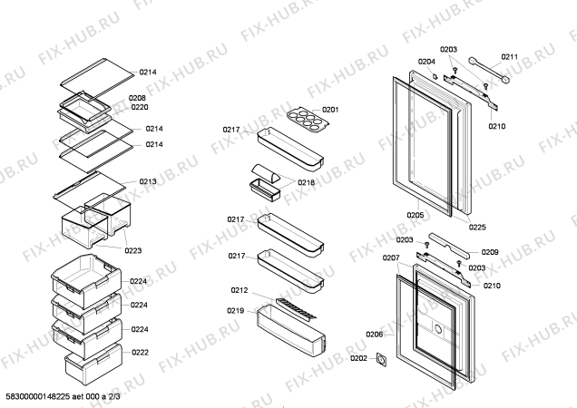Схема №2 KIN32A55GB с изображением Блок питания для холодильника Siemens 00622386