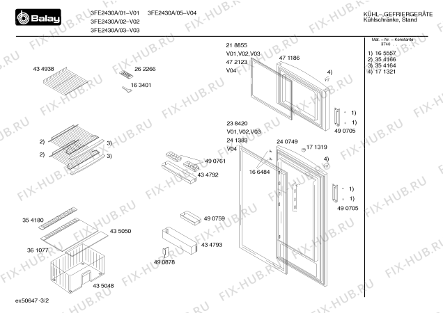 Схема №1 3FE2430A с изображением Дверь для холодильника Bosch 00471186