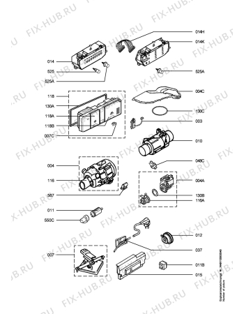 Взрыв-схема посудомоечной машины Privileg 90820-X,10148 - Схема узла Electrical equipment 268