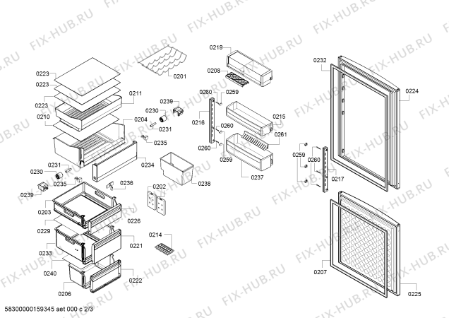 Схема №3 3KSP6865 с изображением Модуль управления, запрограммированный для холодильника Bosch 00658084