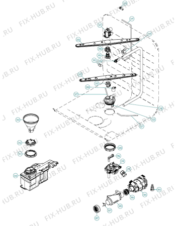 Взрыв-схема посудомоечной машины Atag VW6011RT XL NL   -VW6011RTUU-A01 (341709, DW70.3) - Схема узла 06