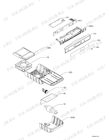 Взрыв-схема холодильника Electrolux ERW33900X - Схема узла Diffusor