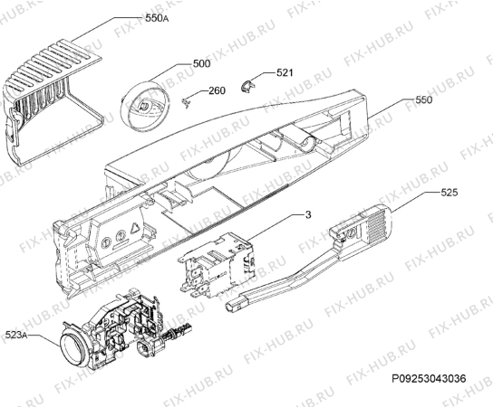 Взрыв-схема холодильника Electrolux ERB36605X - Схема узла Diffusor