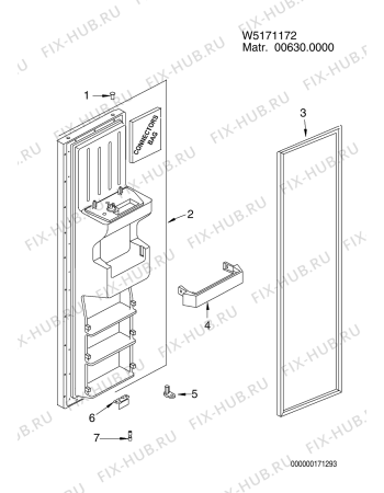 Схема №10 MSZ926DFHA (F071621) с изображением Дверь для холодильника Indesit C00280673