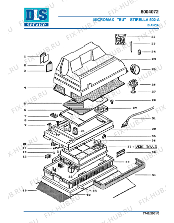 Схема №3 STIRELLA 504-A BIANCA-TURCHESE с изображением Подошва для электропарогенератора DELONGHI SC19991015